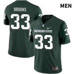 Men's Michigan State Spartans NCAA #33 Kendell Brooks Green NIL 2022 Authentic Nike Stitched College Football Jersey JF32Z00ID